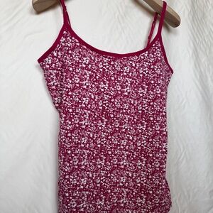 Pact Camisole w Shelf Bra Red and White Women's XL